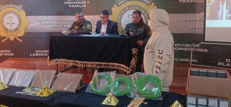 Policía Boliviana incauta material explosivo en La Paz en operativo preventivo