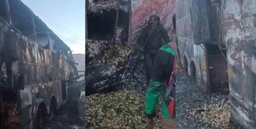 Incendio en bus de La Paz a Bermejo causa pérdidas millonarias a productores de coca