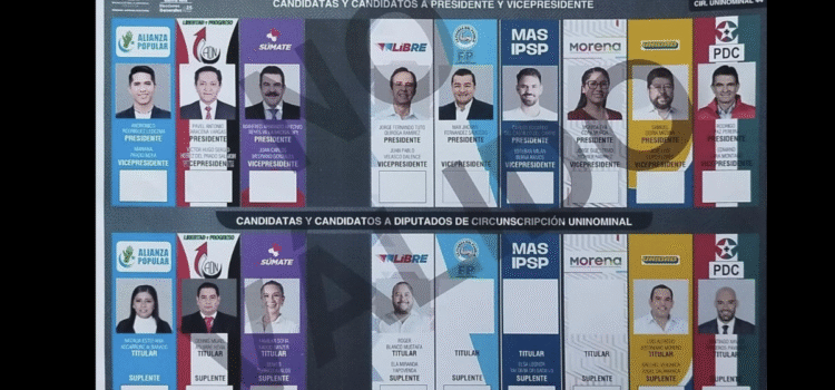 TSE modifica boleta electoral por retiro de partido y ausencia de candidato a vicepresidente