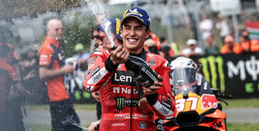 Márquez gana en Brno con estrategia de neumáticos y Bagnaia lidia con contratiempos