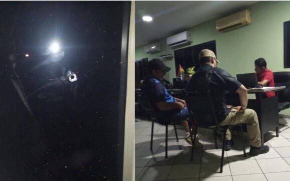 Autobús de Blooming impactado por bala tras partido contra Guabirá