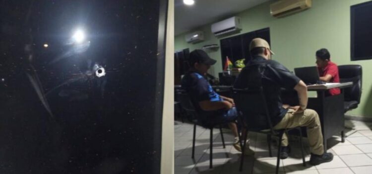 Autobús de Blooming impactado por bala tras partido contra Guabirá