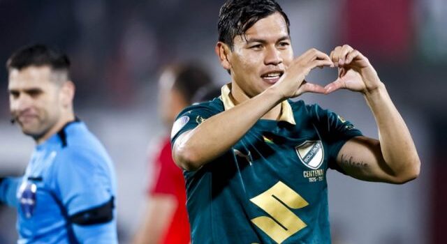 Sagredo, figura clave de Bolívar, vive un momento dorado con goles y clasificación a octavos de Sudamericana