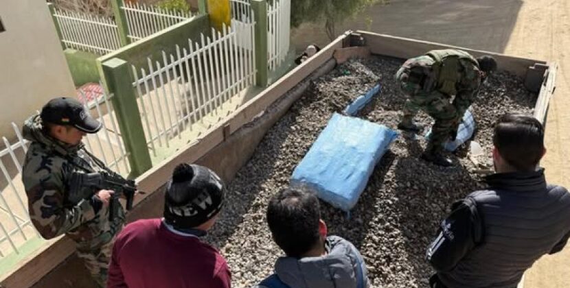 Felcn descubre 800 kilos de droga ocultos en cargamento de ripio