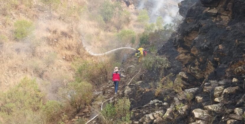 Alcaldía de Tarija en acción controlando incendio con cisternas y apoyo logístico total