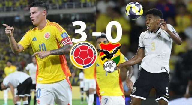 Colombia golea a Bolivia en Barranquilla y avanza con fuerza en las eliminatorias sudamericanas