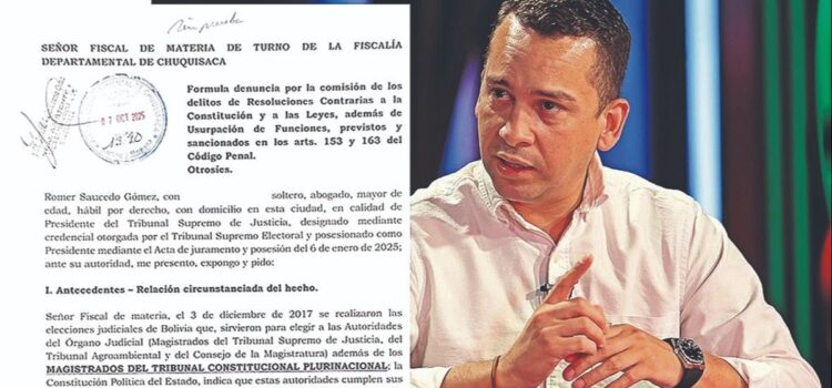 Rómer Saucedo denuncia autoprorrogados y desata remezón político