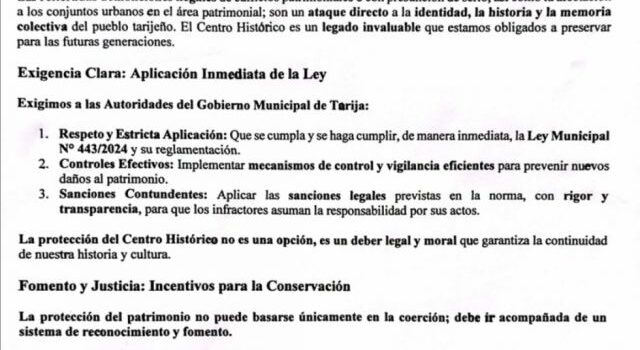 Alerta patrimonio Tarija: denuncian saqueo en San Lorenzo
