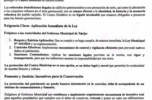 Alerta patrimonio Tarija: denuncian saqueo en San Lorenzo
