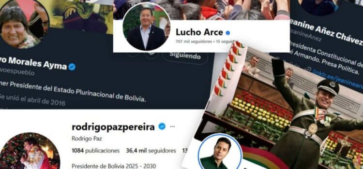 Paz y Lara crecen en RRSS; Evo lidera seguidores