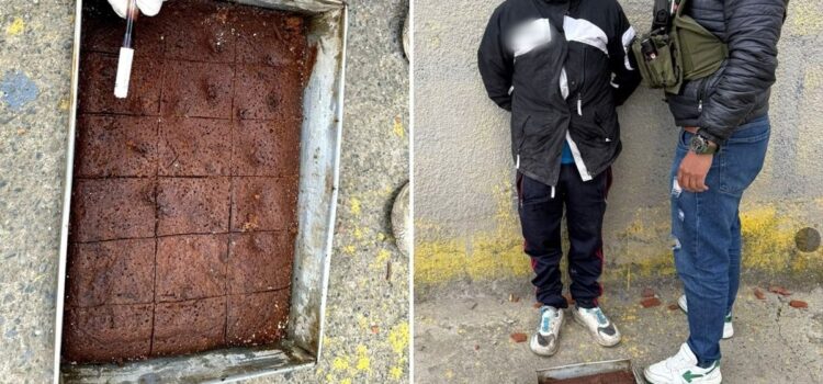 Capturan hombre con molde brownie de marihuana