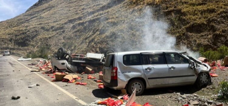 Potosí: Siete mueren en colisión frontal de vehículos