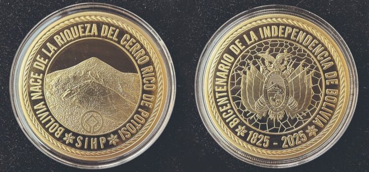 Gobierno de Bolivia incluye el escudo y Cerro Rico en la Moneda del Bicentenario
