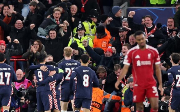 PSV exhibe dominio en Anfield y confirma superioridad ante Liverpool en Champions League