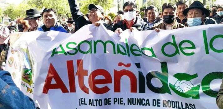 Asamblea de la Alteñidad en La Paz advierte al Gobierno y exige retroceso en 24 horas