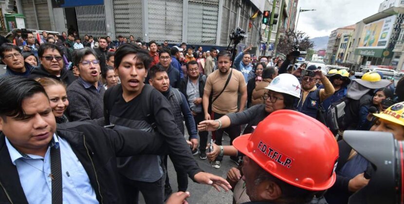 Sectores de la COB en La Paz rechazan el DS 5503 y provocan amague de enfrentamientos
