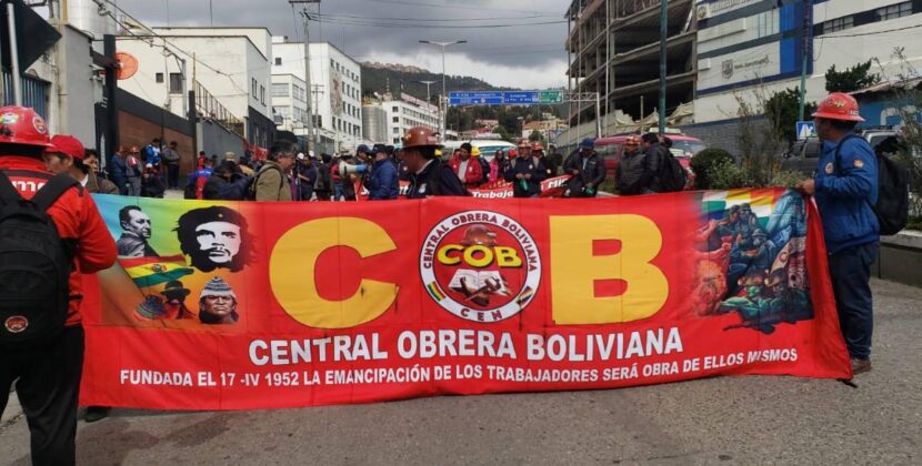 COB marcha en La Paz y cumple 11 días de protestas contra el Decreto 5503