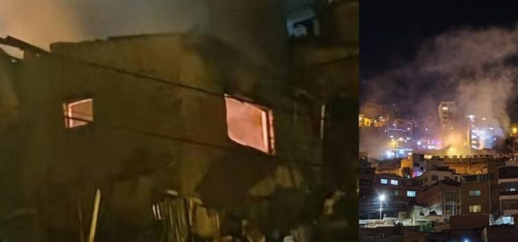 Bomberos controlan incendio en vivienda de Alto San Antonio en La Paz
