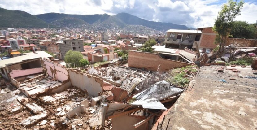 Cochabamba declara desastre por deslizamientos en OTB Nuevo Amanecer y Bajo Salvador