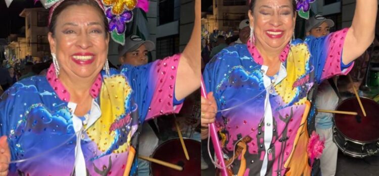 Carnavalera de Santa Cruz baila con oxígeno y anima la fiesta local