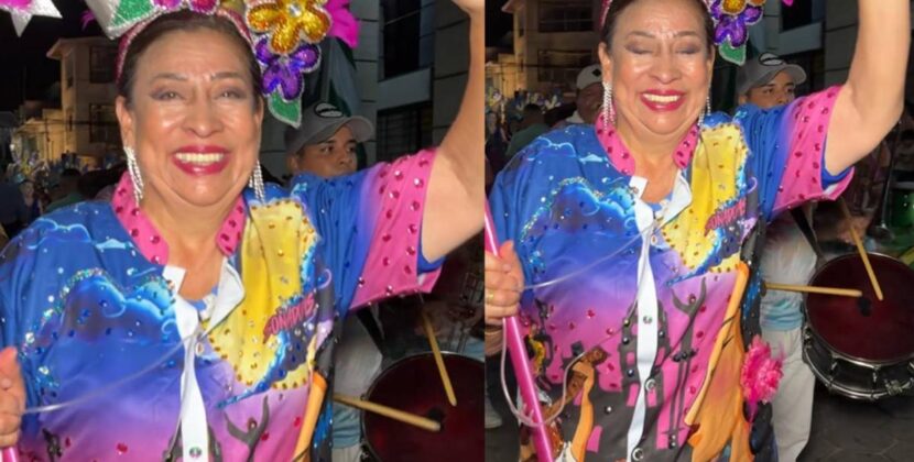 Carnavalera de Santa Cruz baila con oxígeno y anima la fiesta local