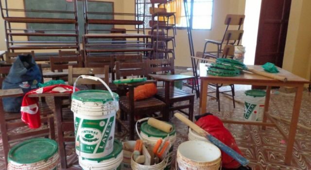 Gobernación de Tarija intensifica mantenimiento en colegios antes de clases
