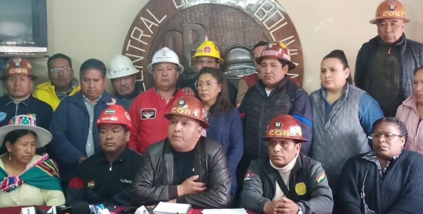 Argollo denuncia complot contra la COB por injerencia de Huarachi en paro