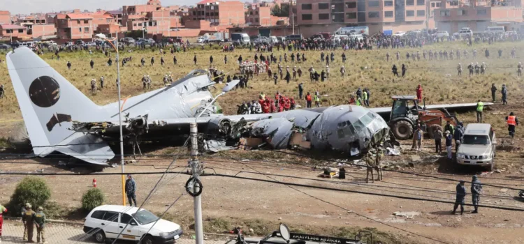 Tribunal envía a cárcel a 19 acusados por robo en avión accidentado en El Alto