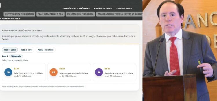 Banco Central de Bolivia impulsa dos métodos para verificar billetes de la serie B