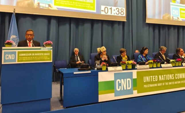 Ministro Oviedo y viceministros participan en Comisión de Estupefacientes de ONU en Viena