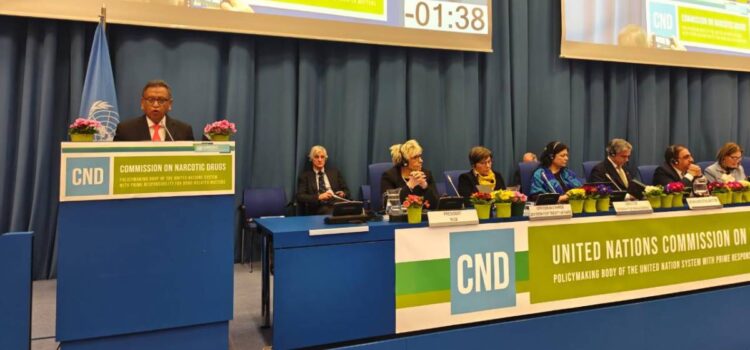 Ministro Oviedo y viceministros participan en Comisión de Estupefacientes de ONU en Viena