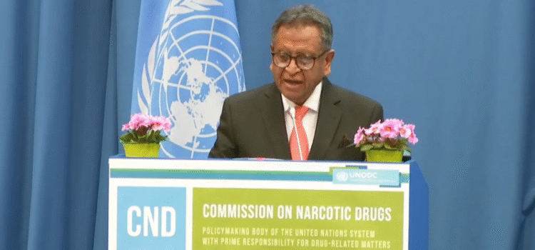 Bolivia pide en Viena cooperación internacional para desmantelar financiamiento del narcotráfico