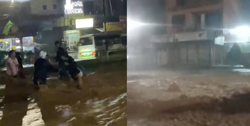 El Torno registra calles inundadas por torrencial lluvia y autoridades advierten riesgos