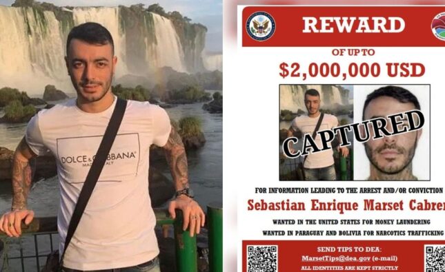EE UU acusa formalmente a Sebastián Marset por narcotráfico y lavado de dinero