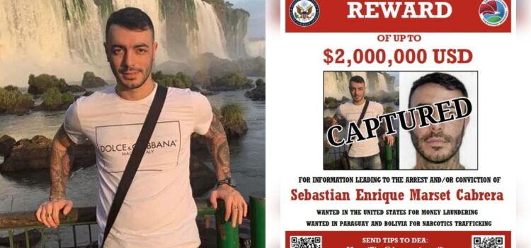 EE UU acusa formalmente a Sebastián Marset por narcotráfico y lavado de dinero