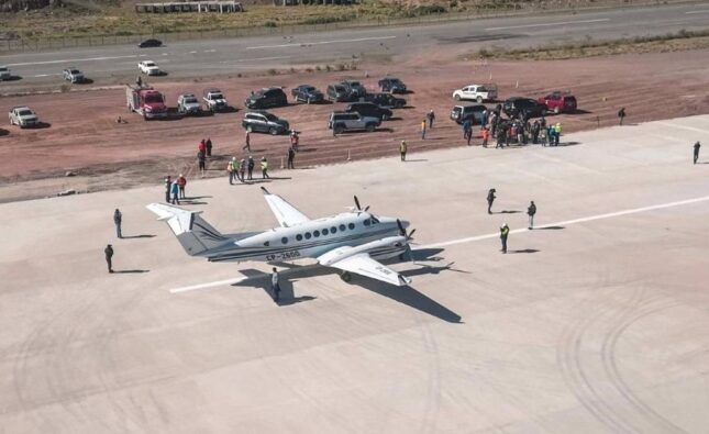 Aeropuerto de Potosí concreta el primer aterrizaje tras prueba superada