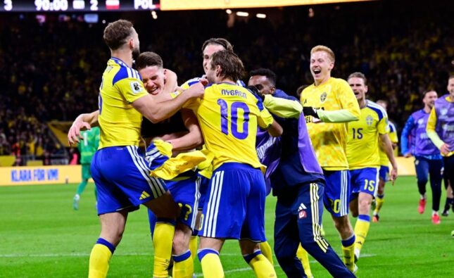 Suecia elimina a Polonia y deja a Lewandowski fuera del Mundial