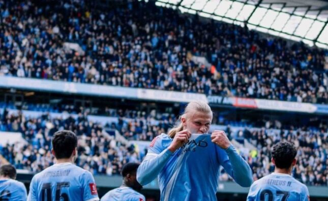 Haaland anota triplete y clasifica al Manchester City a semifinales