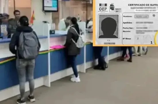 Certificado de la segunda vuelta reemplaza al anterior en Santa Cruz, Beni, Tarija, Chuquisaca y Oruro desde hoy