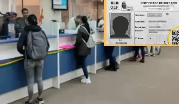 Certificado de la segunda vuelta reemplaza al anterior en Santa Cruz, Beni, Tarija, Chuquisaca y Oruro desde hoy