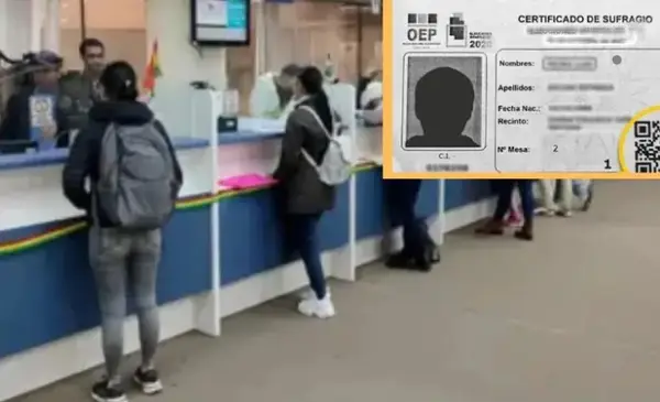 Certificado de la segunda vuelta reemplaza al anterior en Santa Cruz, Beni, Tarija, Chuquisaca y Oruro desde hoy