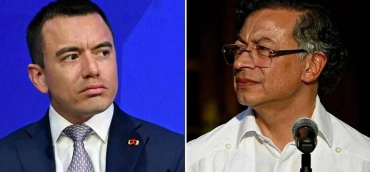 Presidente Noboa acusa a Gustavo Petro de impulsar incursión guerrillera en la frontera con Colombia