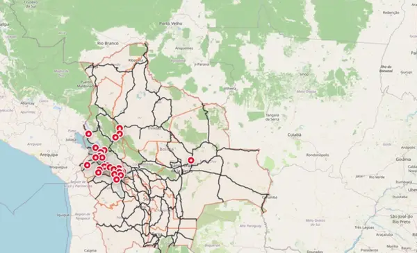 ABC reporta interrupciones viales en La Paz, Oruro, Beni, Cochabamba y Santa Cruz
