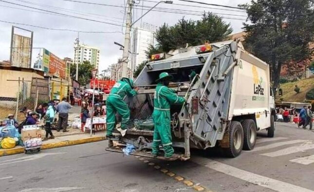 La Alcaldía de La Paz suspende temporalmente el servicio de recojo de basura por falta de combustible
