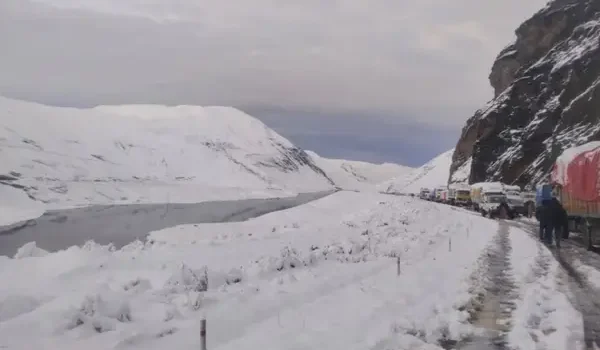 Suspenden temporalmente salidas de buses hacia Nor y Sud Yungas por intensa nevada en La Cumbre
